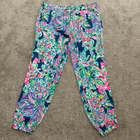 Lilly Pulitzer large Exotic Escapades piper jogger pant P2 2507 - Picture 9 of 13